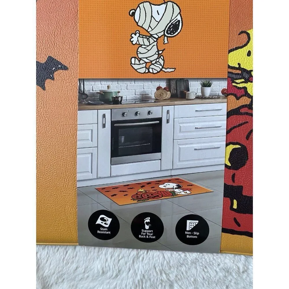 PEANUTS‎ Snoopy Vampire XL Anti-Fatigue Kitchen Mat 20” X 39” Halloween Bats NEW